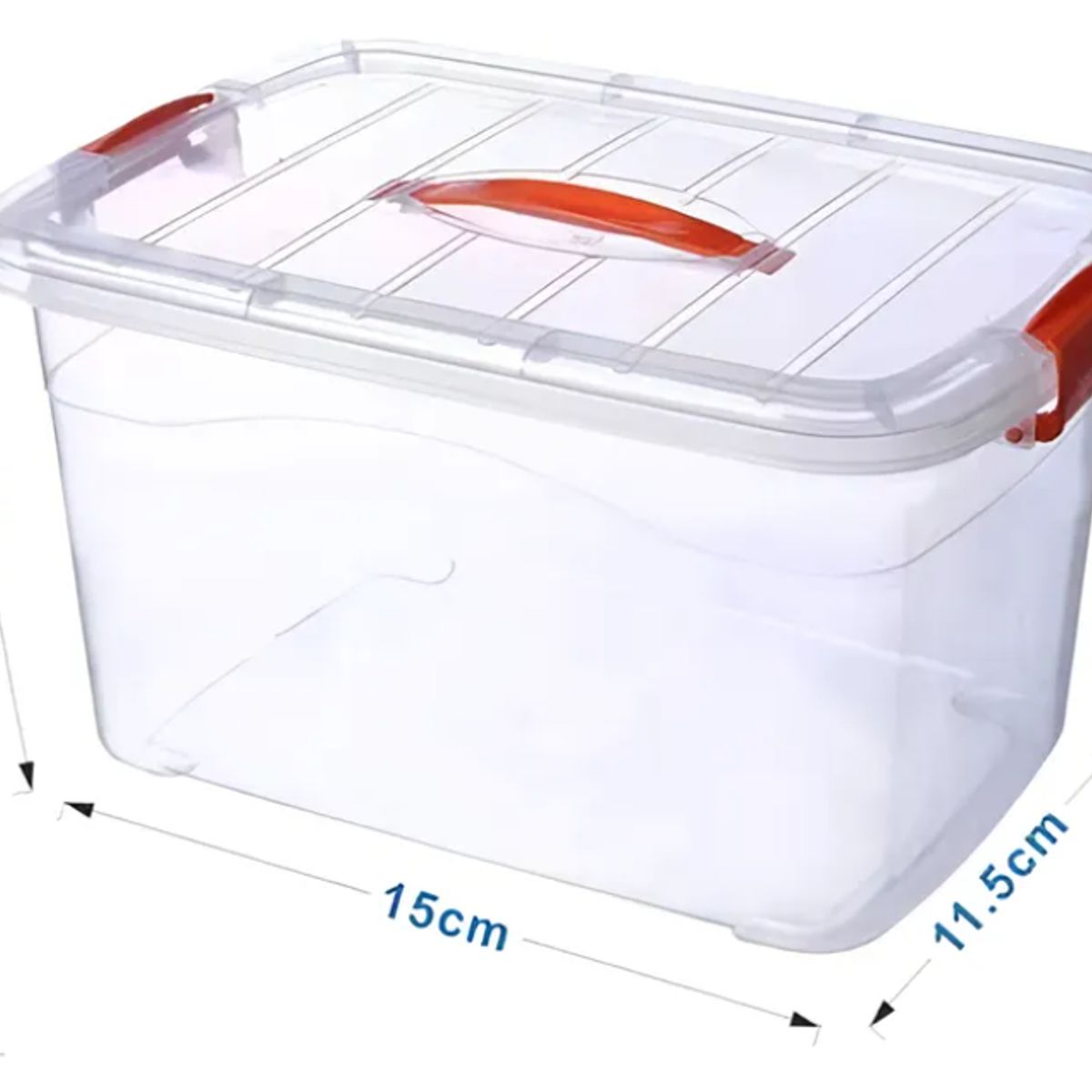 GENERICO - x3 Caja Organizadora Plástica 1 Lts Transparente Con Tapa