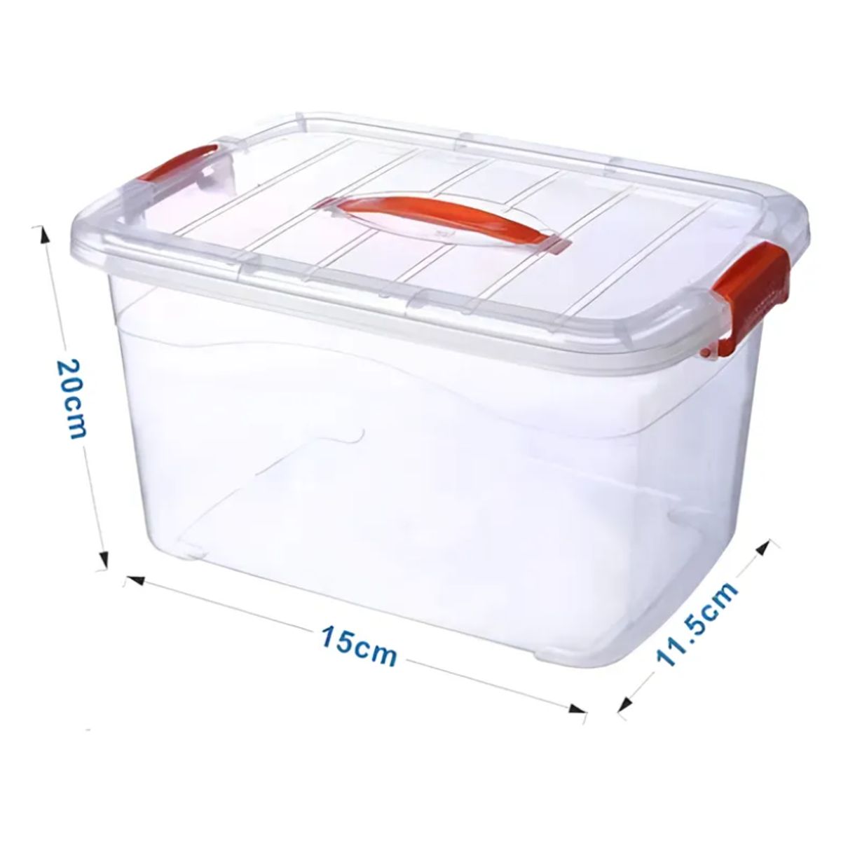 GENERICO - x3 Caja Organizadora Plástica 1 Lts Transparente Con Tapa