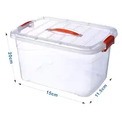 GENERICO - X3 Caja Organizadora Plástica 1 Lts Transparente Con Tapa