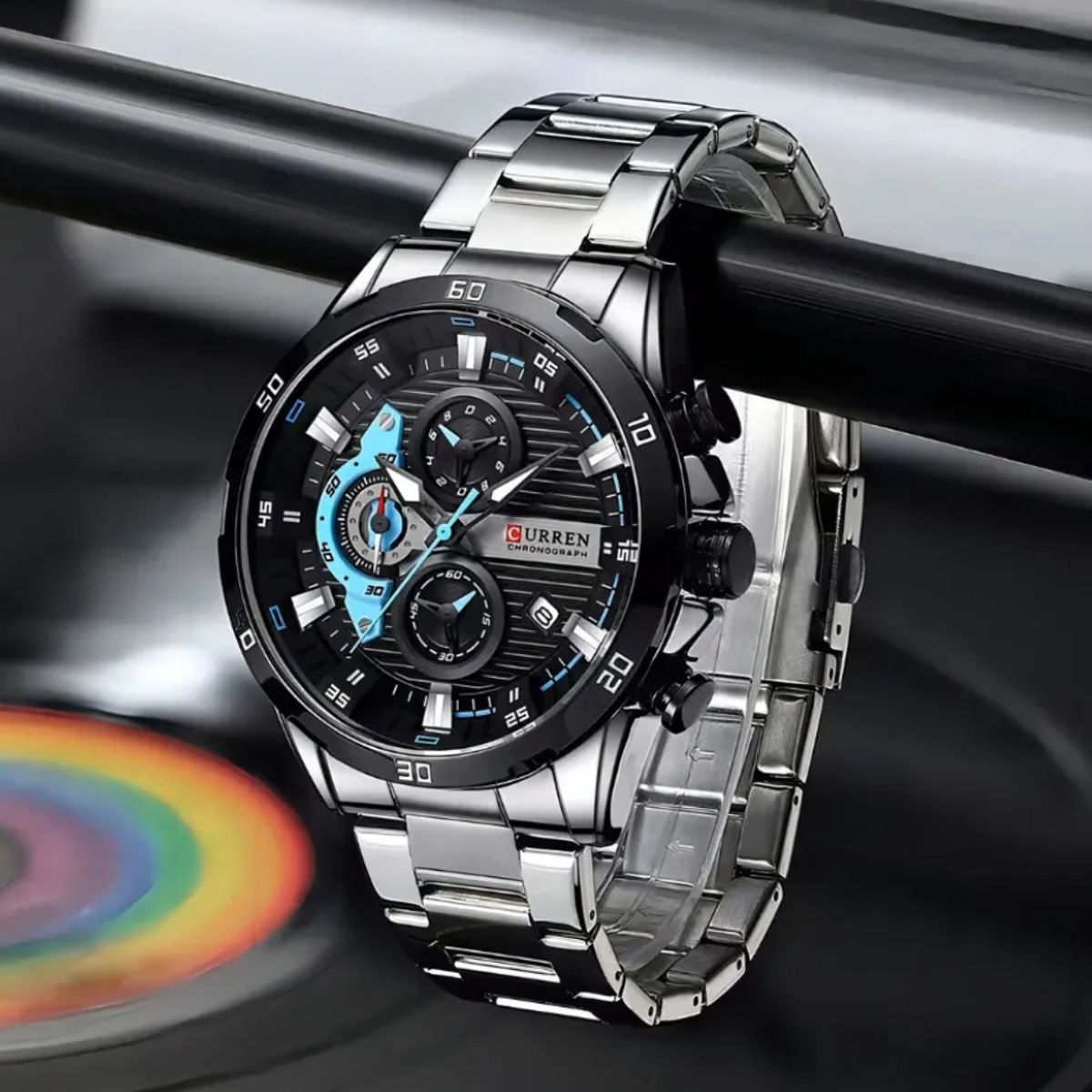 CURREN - Reloj Hombre Curren 8402 Chronograph Elegante + Caja