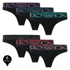 GIOVACCHINO - Pack de 6 Calzones Colaless Algodón Mujer