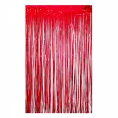 GENERICO - Cortina Cotillon Roja 100x300cm