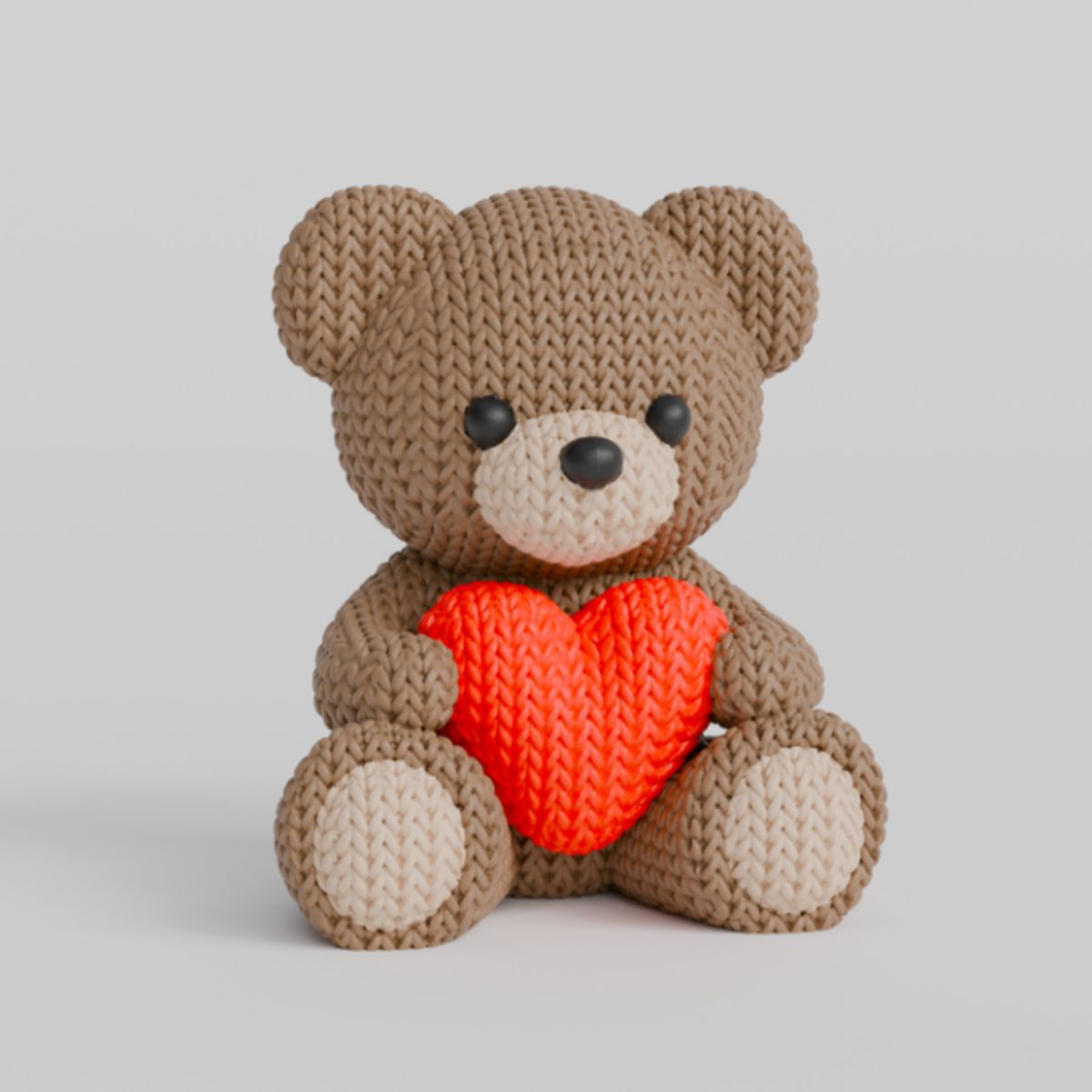 GENERICO - Peluche Osito de Punto para el día de San Valentín