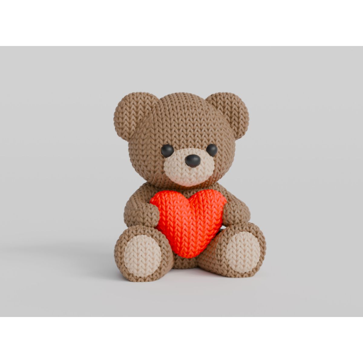 GENERICO - Peluche Osito de Punto para el día de San Valentín