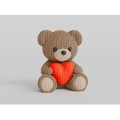 GENERICO - Peluche Osito de Punto para el día de San Valentín