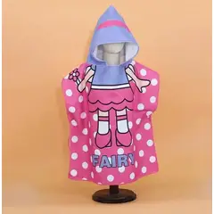 GENERICO - Toalla De Microfibra Para Niños Con Capucha Tipo Poncho HADA