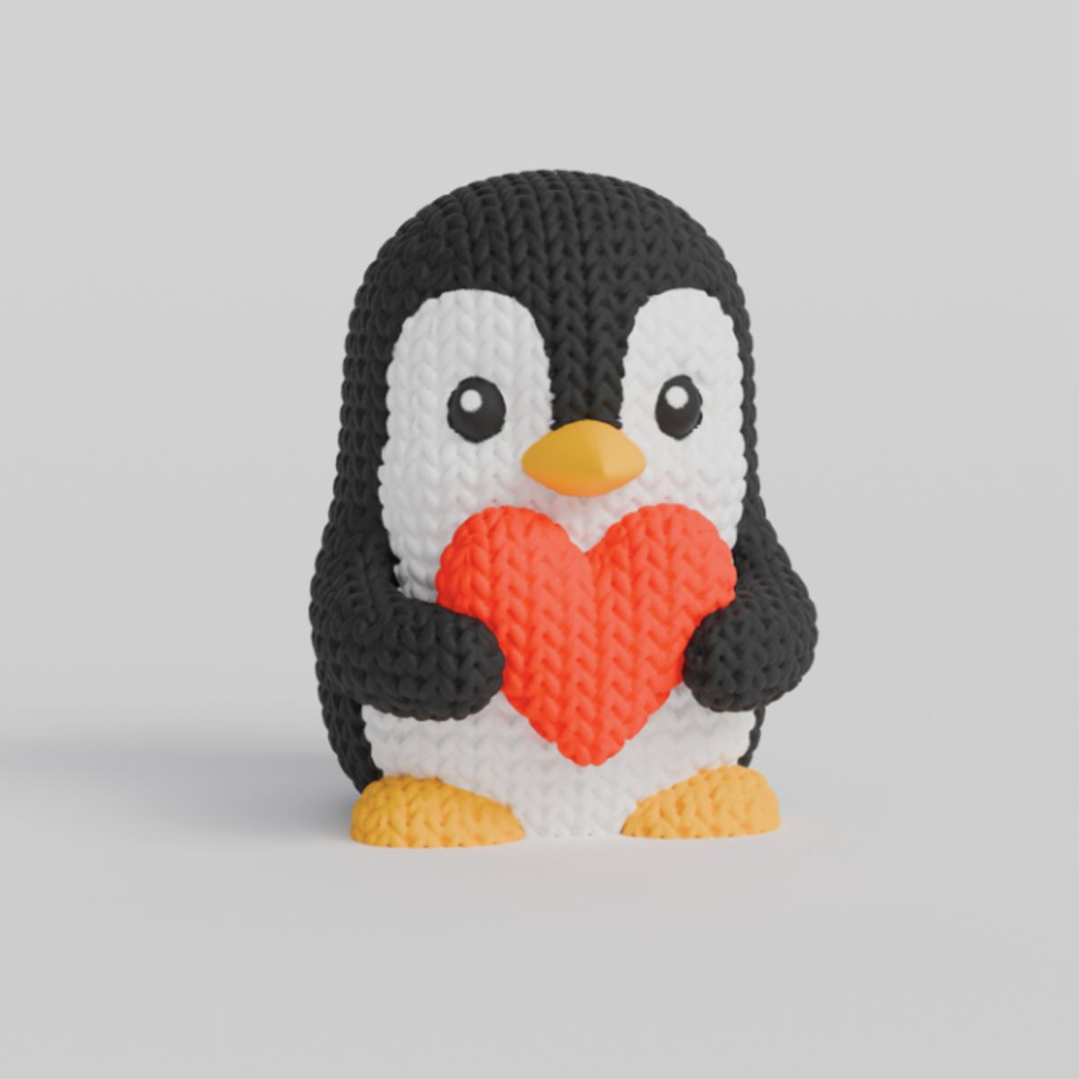 GENERICO - Peluche Pingüino de Punto para el día de San Valentín