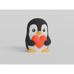 GENERICO - Peluche Pingüino de Punto para el día de San Valentín