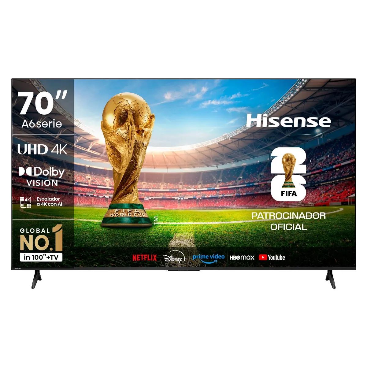 HISENSE - Televisor Hisense 70A6N 70" 4K UHD Smart Google TV - Caja Reciclada