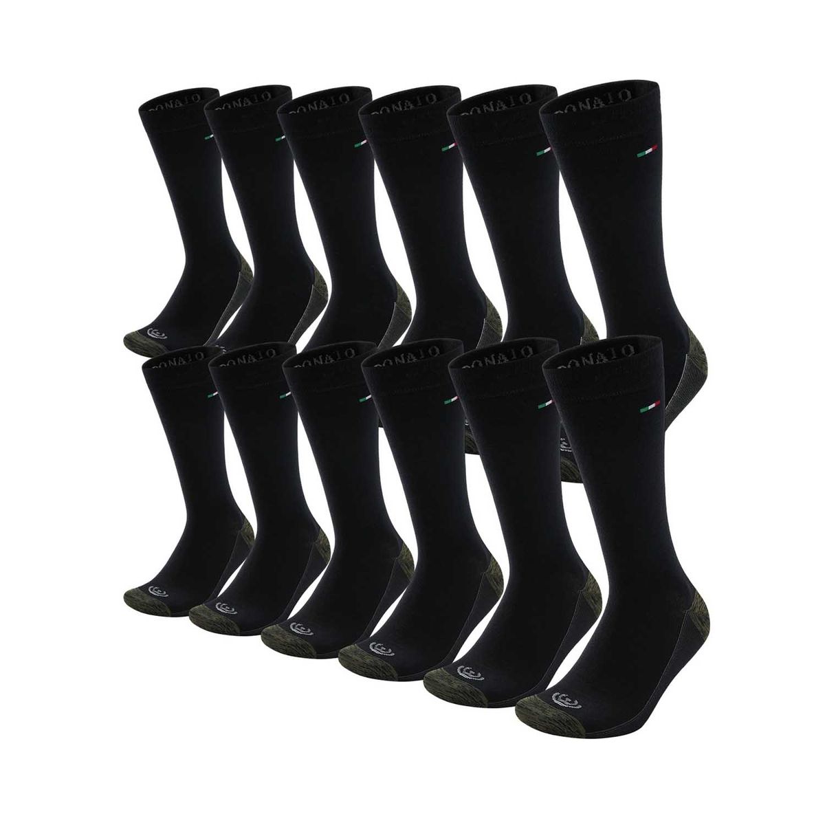 GIOVACCHINO - Pack de 12 Calcetines Vestir Bambú Cobre Hombre Premium Sin Costuras