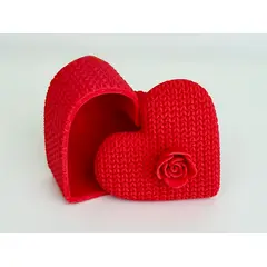 GENERICO - Caja de San Valentín- Corazón Tejido