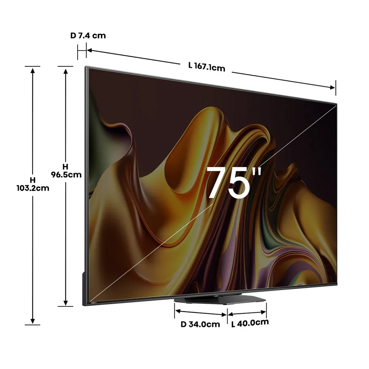 HISENSE - Televisor Hisense 75U8N 75" Mini-LED Pro ULED 4K Google TV - Caja Reciclada