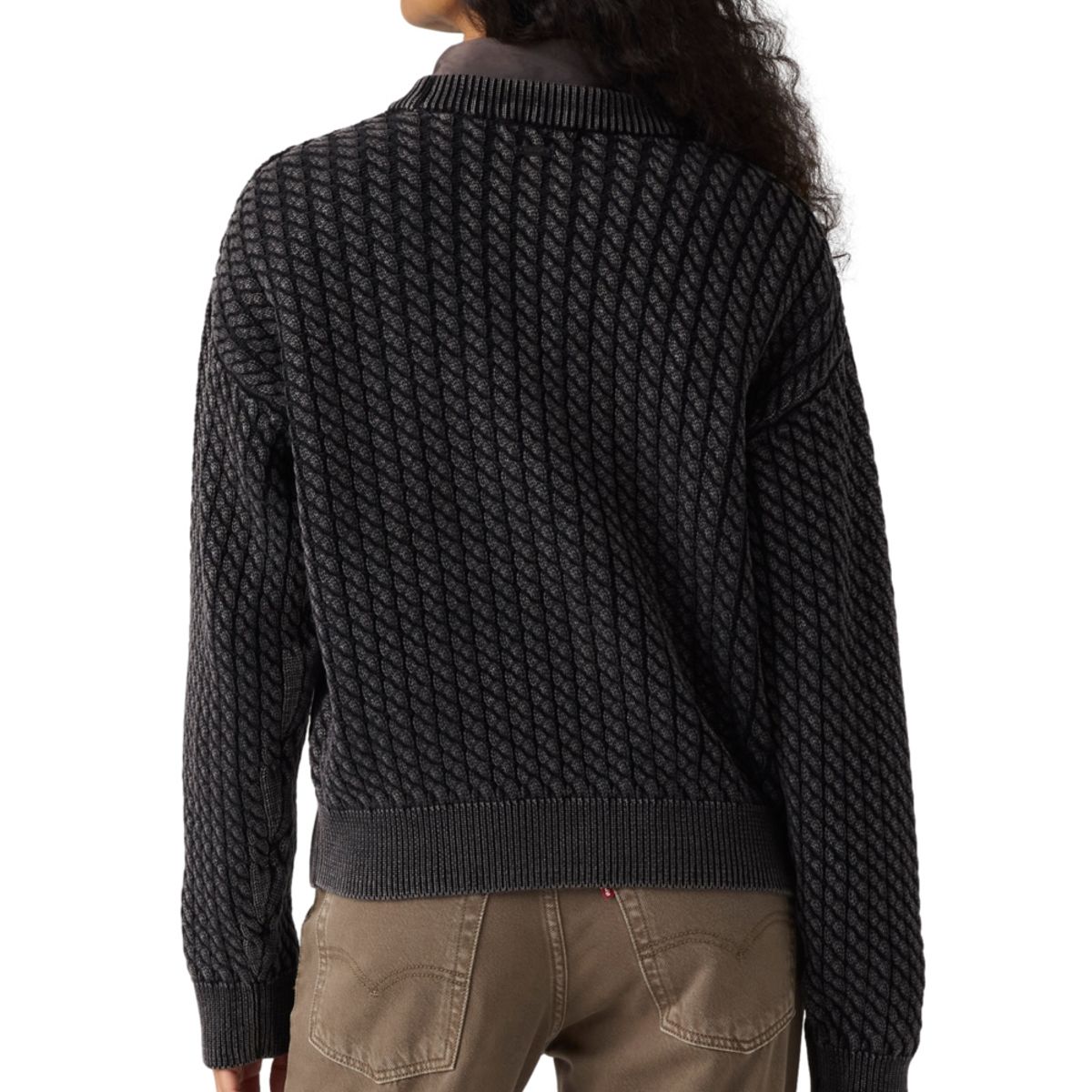 LEVIS - Sweater Mujer Leilah Cable Crewneck Negro Levis