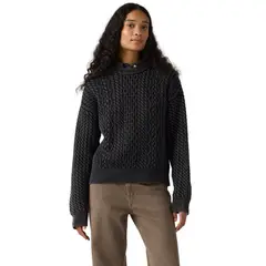 LEVIS - Sweater Mujer Leilah Cable Crewneck Negro
