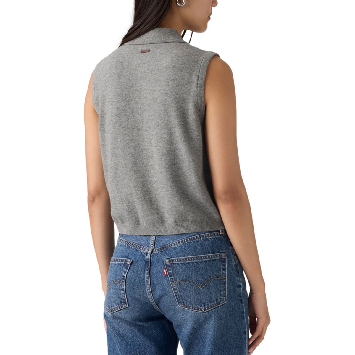 LEVIS - Sweater Mujer Super Soft Mini Ruffle Vest Gris Levis