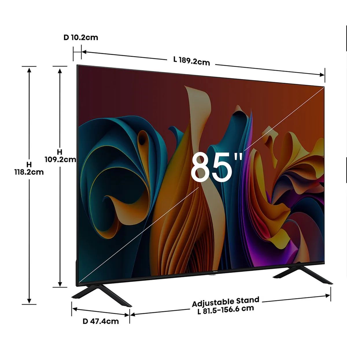 HISENSE - Televisor Hisense 85Q6N 85" QLED 4K Smart Google TV - Caja Reciclada