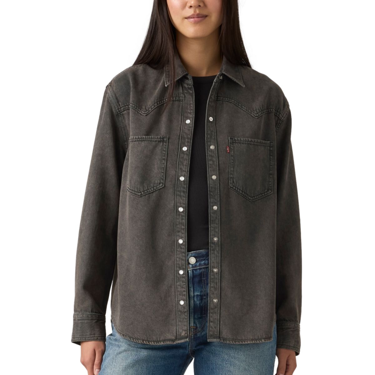 LEVIS - Blusa Mujer Teodora Western Shirt Negro Levis