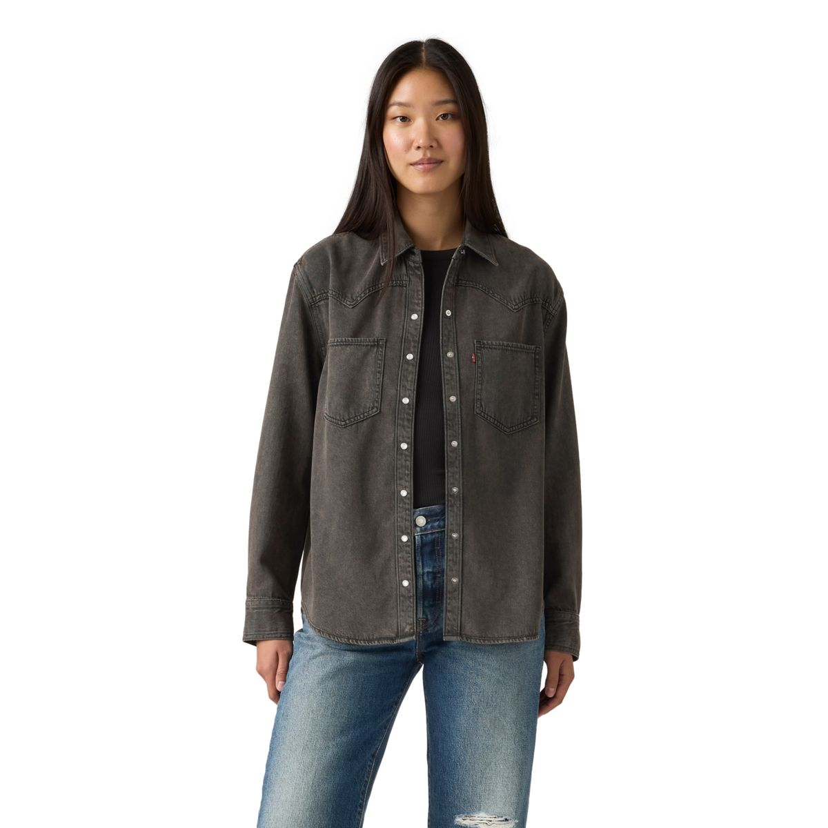 LEVIS - Blusa Mujer Teodora Western Shirt Negro Levis