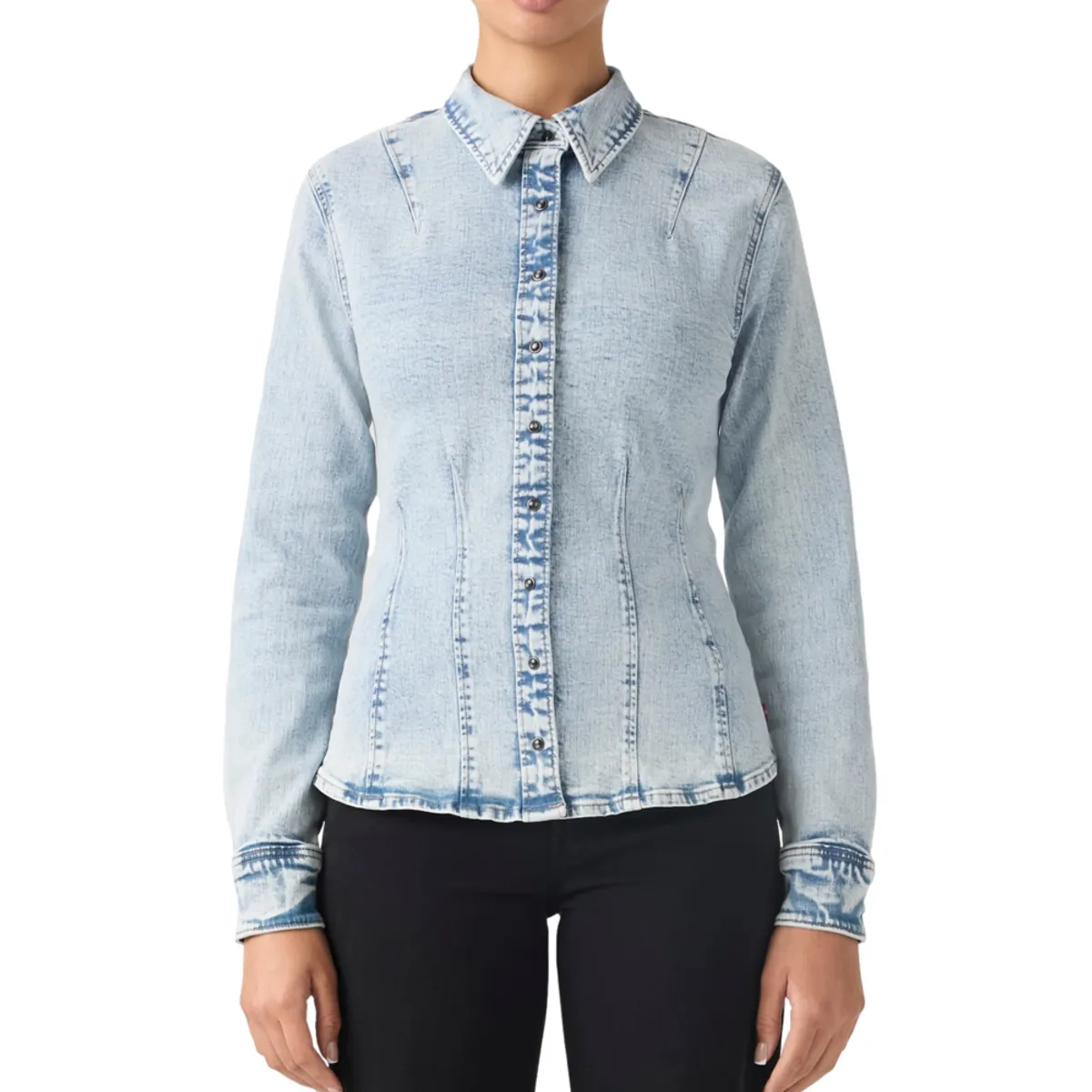 LEVIS - Blusa Mujer Shaped Shirt Azul Levis