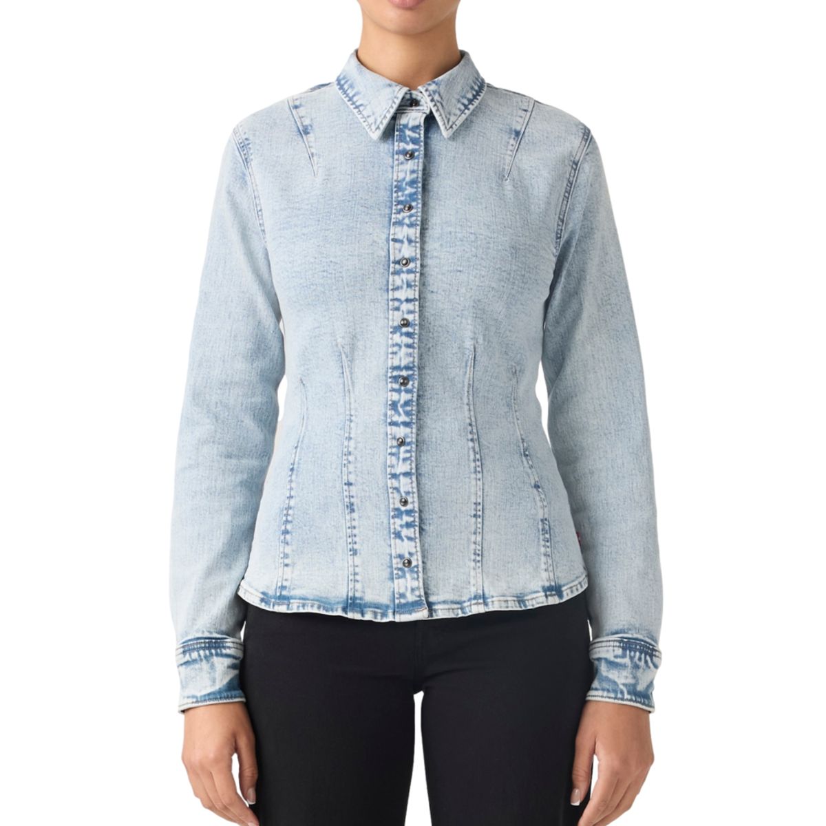 LEVIS - Blusa Mujer Shaped Shirt Azul Levis