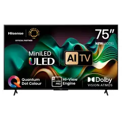 HISENSE - Televisor 75U6N 75" Mini-LED ULED 4K Google TV