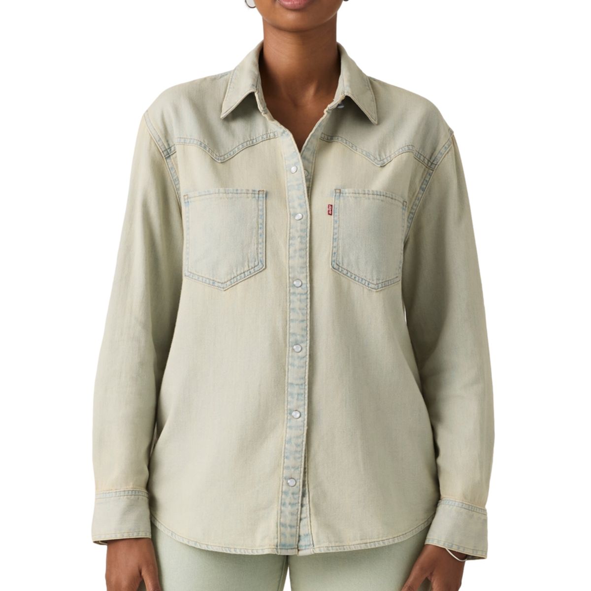 LEVIS - Blusa Mujer Teodora Western Shirt Celeste Levis
