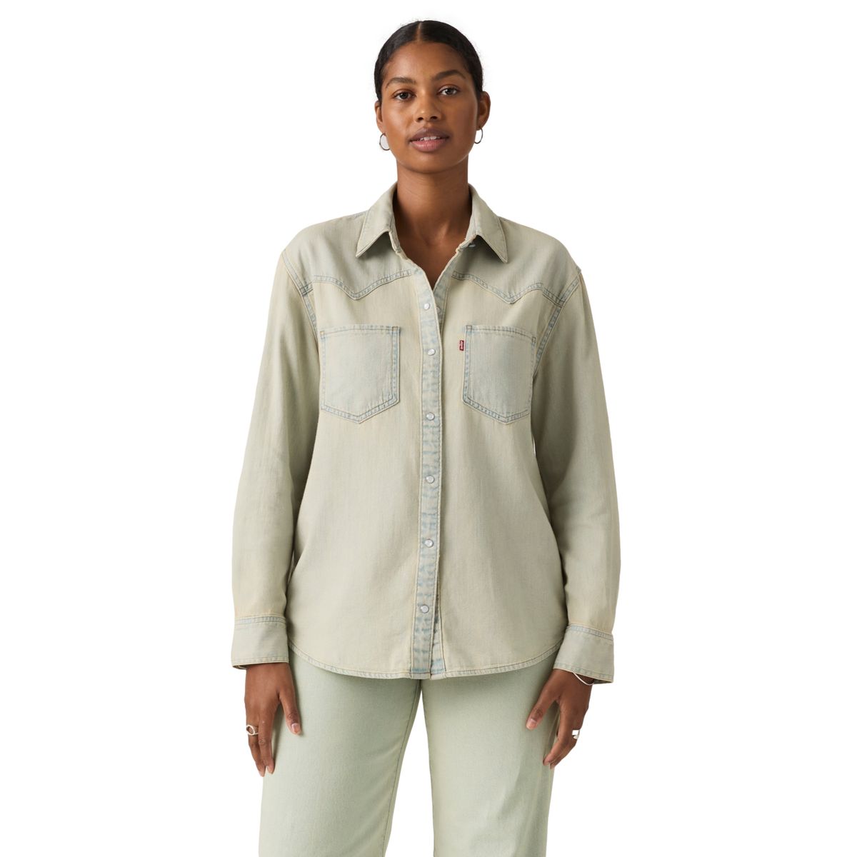 LEVIS - Blusa Mujer Teodora Western Shirt Celeste Levis