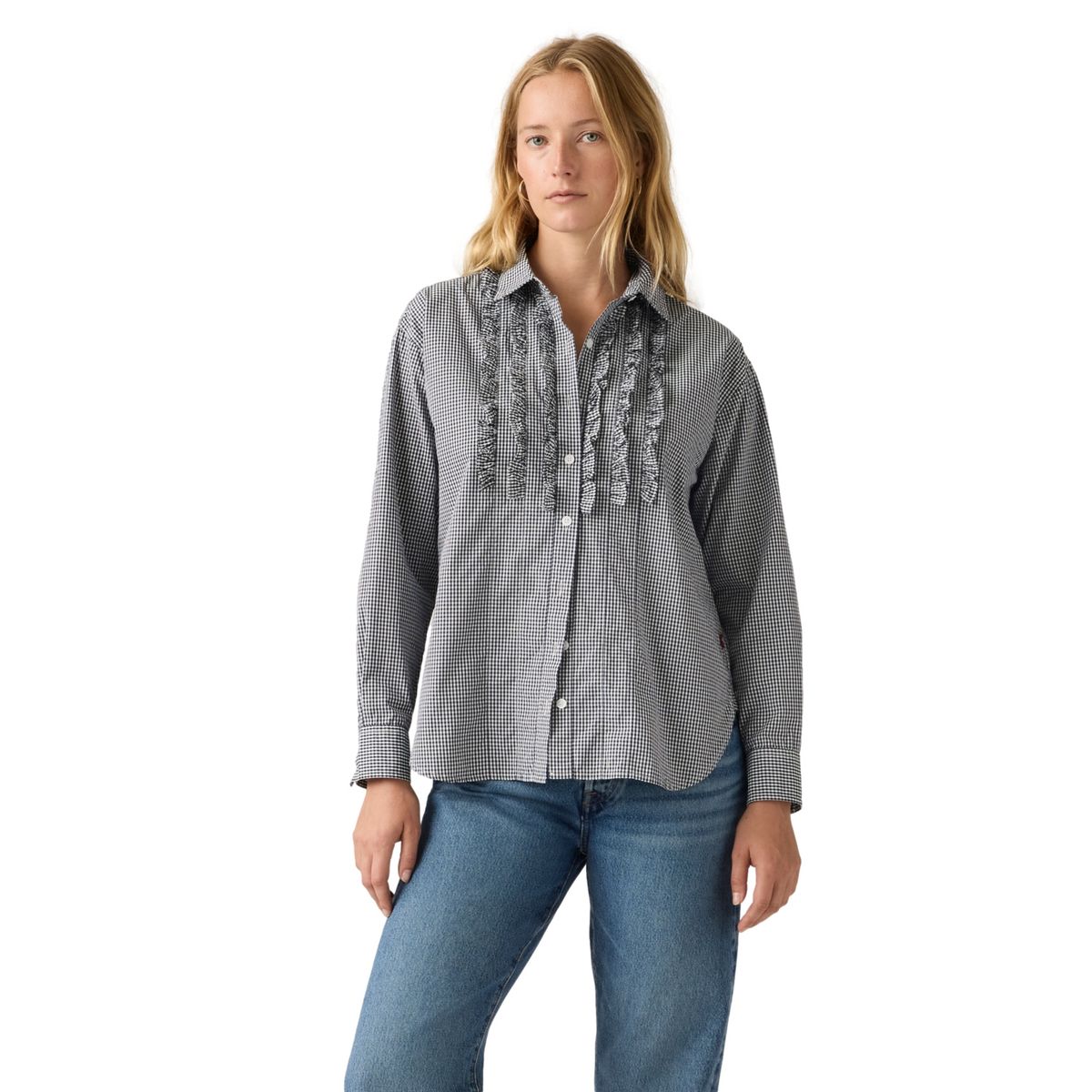 LEVIS - Blusa Mujer Novelty Harlie Shirt Azul Levis