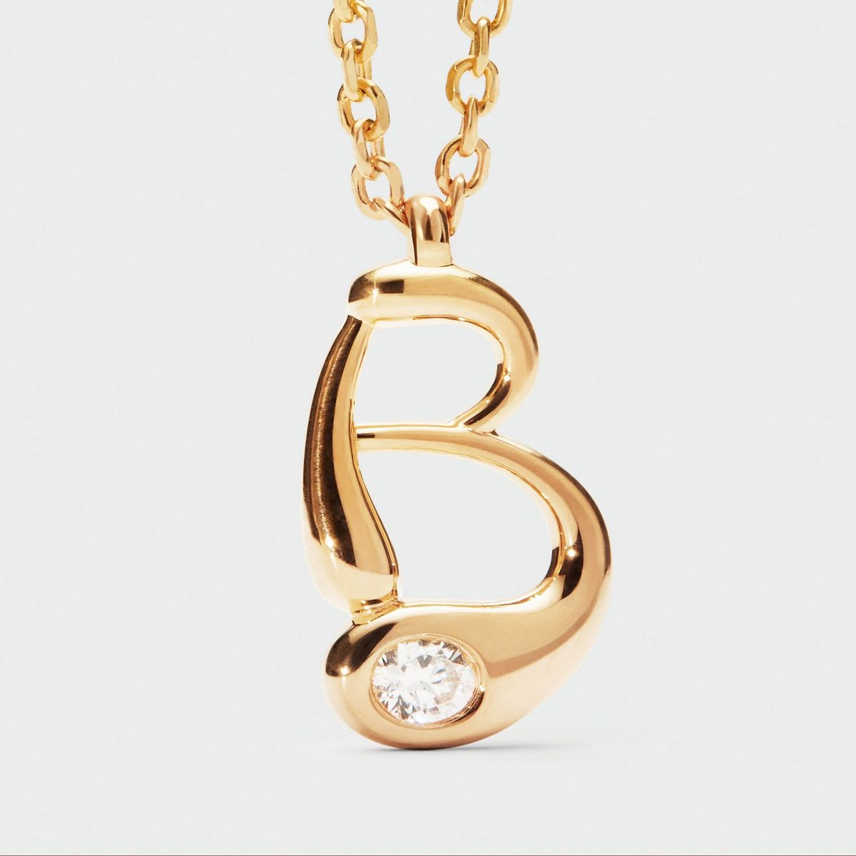 PDPAOLA - Collar con colgante inicial B PDPAOLA