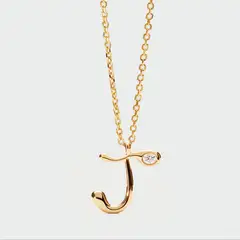PDPAOLA - Collar con colgante inicial J