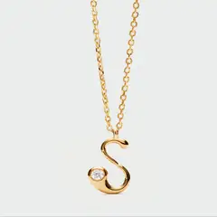 PDPAOLA - Collar con colgante inicial S
