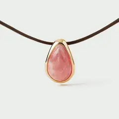 PDPAOLA - Collar de cordón Rodocrosita Luna