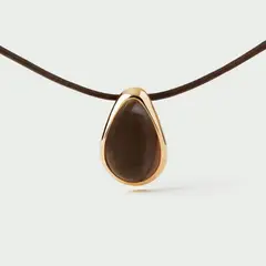 PDPAOLA - Collar de cordón Cuarzo Luna