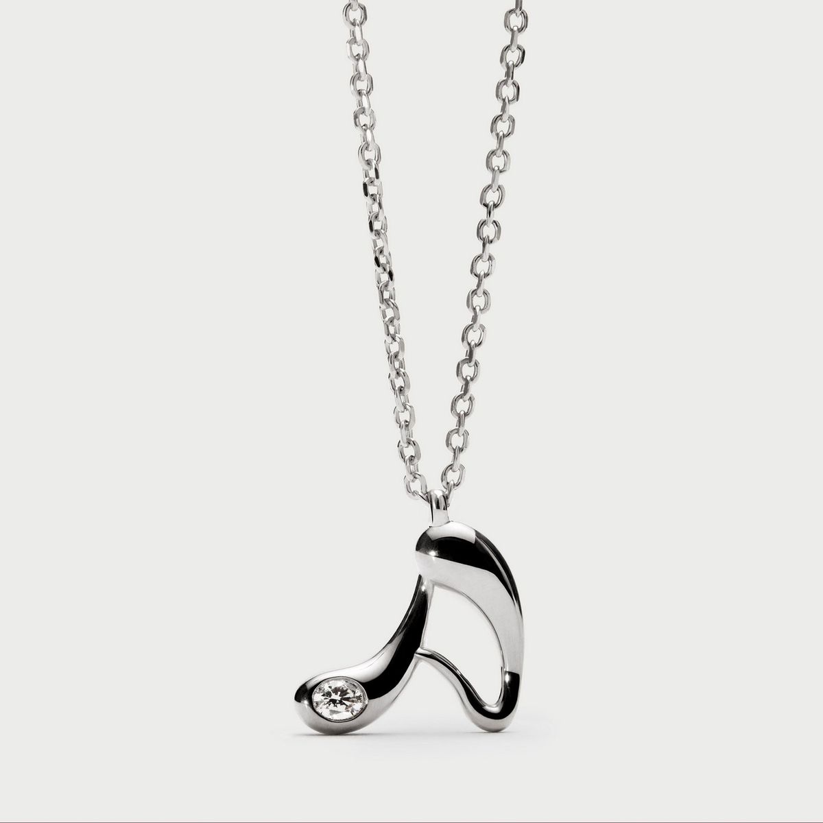 PDPAOLA - Collar de plata con colgante inicial A PDPAOLA