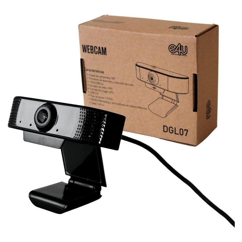 E4U - Cámara Web E4U con Micrófono HD1080p USB PP