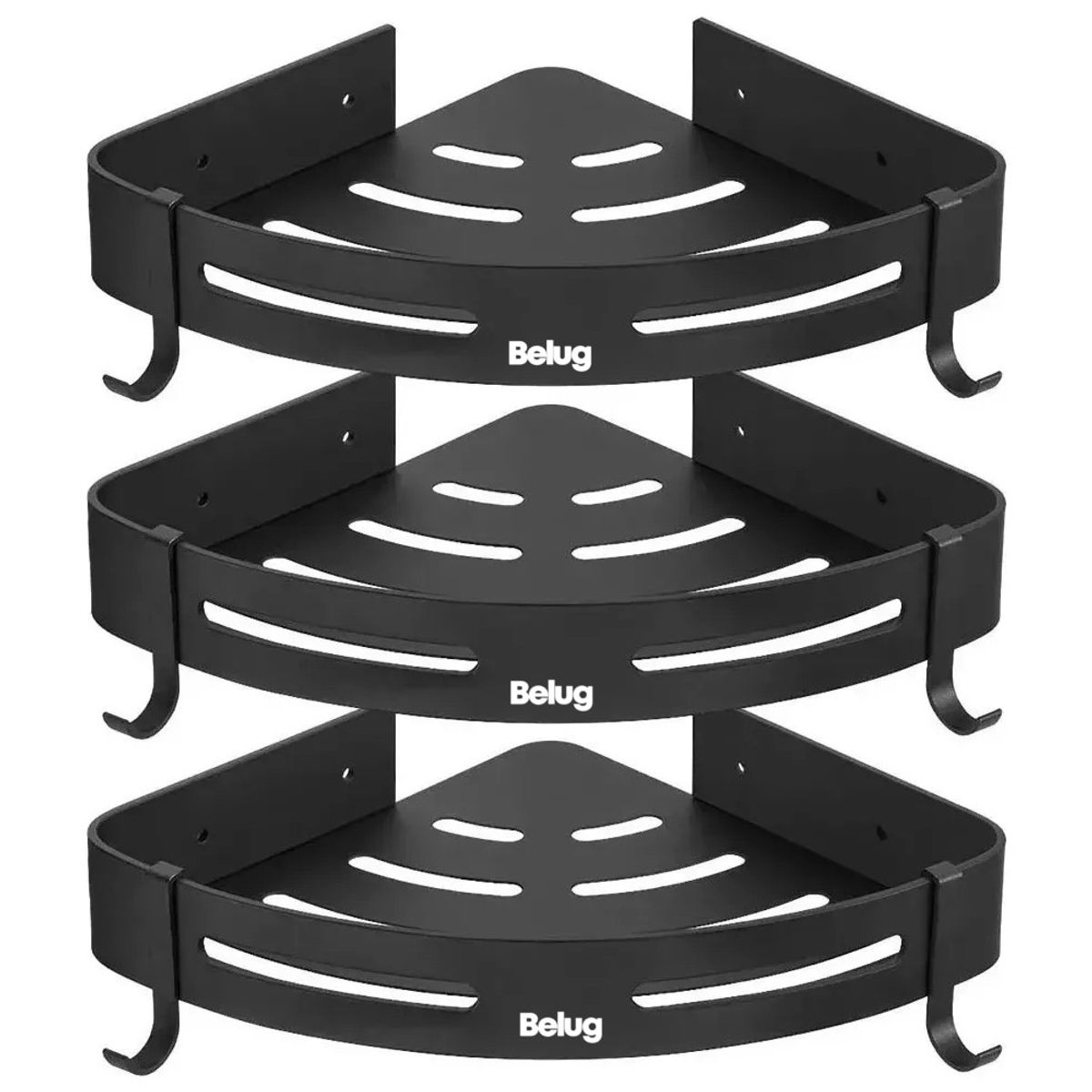 GENERICO - Organizadores Para Duchas Repisa Accesorios Para Baño 3pcs Negro BELUG