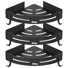 GENERICO - Organizadores Para Duchas Repisa Accesorios Para Baño 3pcs Negro BELUG