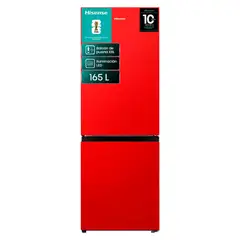 HISENSE - Refrigerador Bottom Freezer RB215NR 165 L Rojo