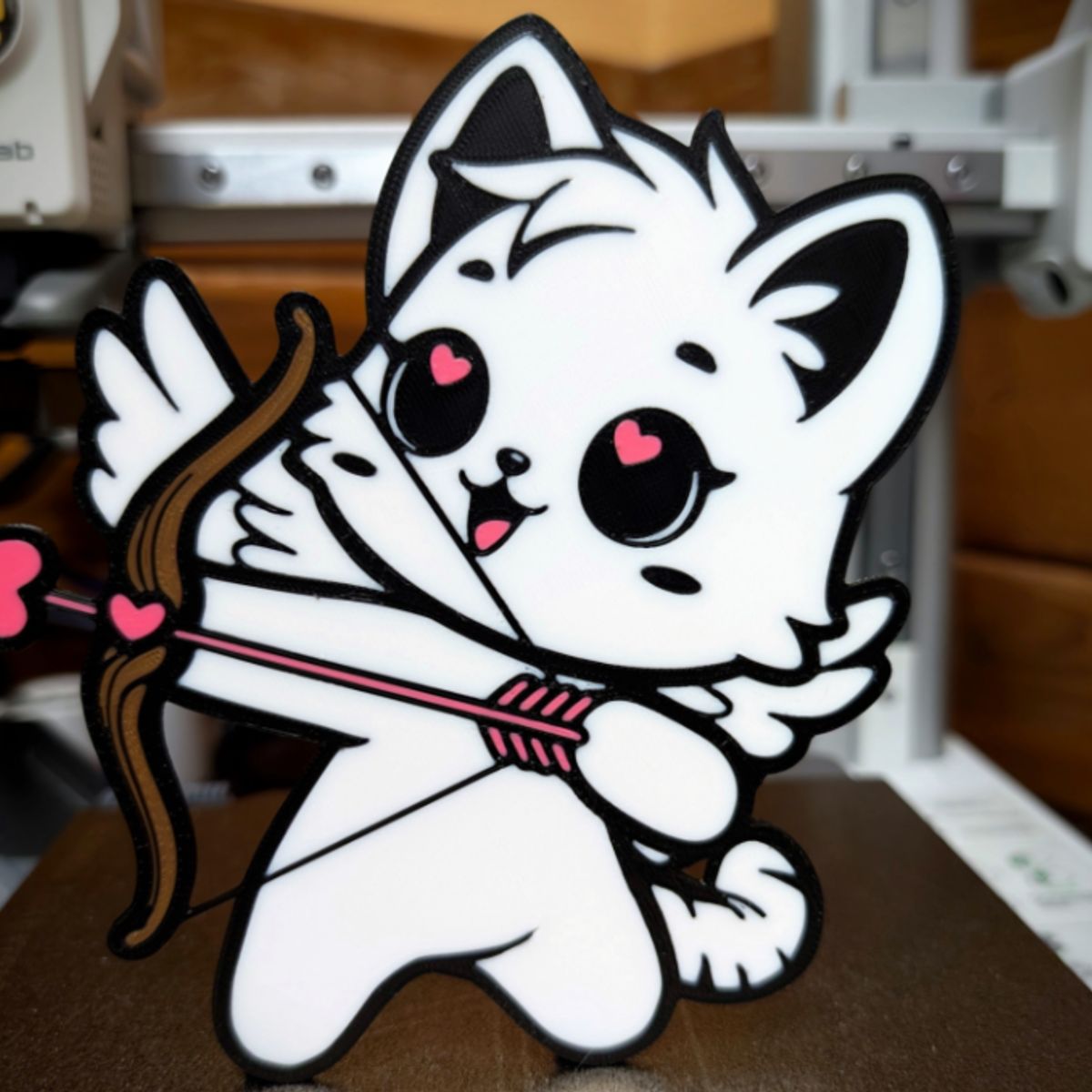 GENERICO - Cuadro Decorativo- Gato Cupido de San Valentín