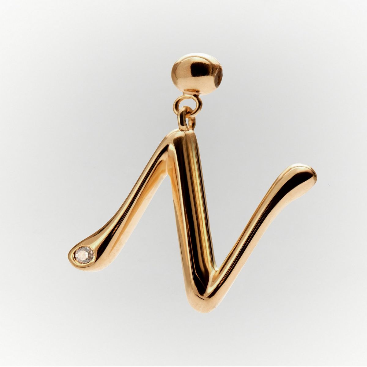 PDPAOLA - Charm Inicial N con brillante PDPAOLA