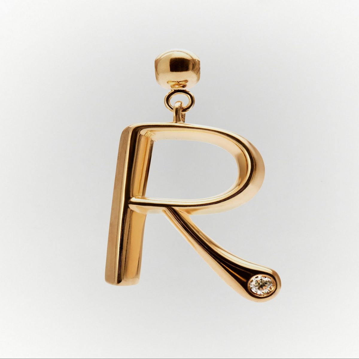 PDPAOLA - Charm Inicial R con brillante PDPAOLA