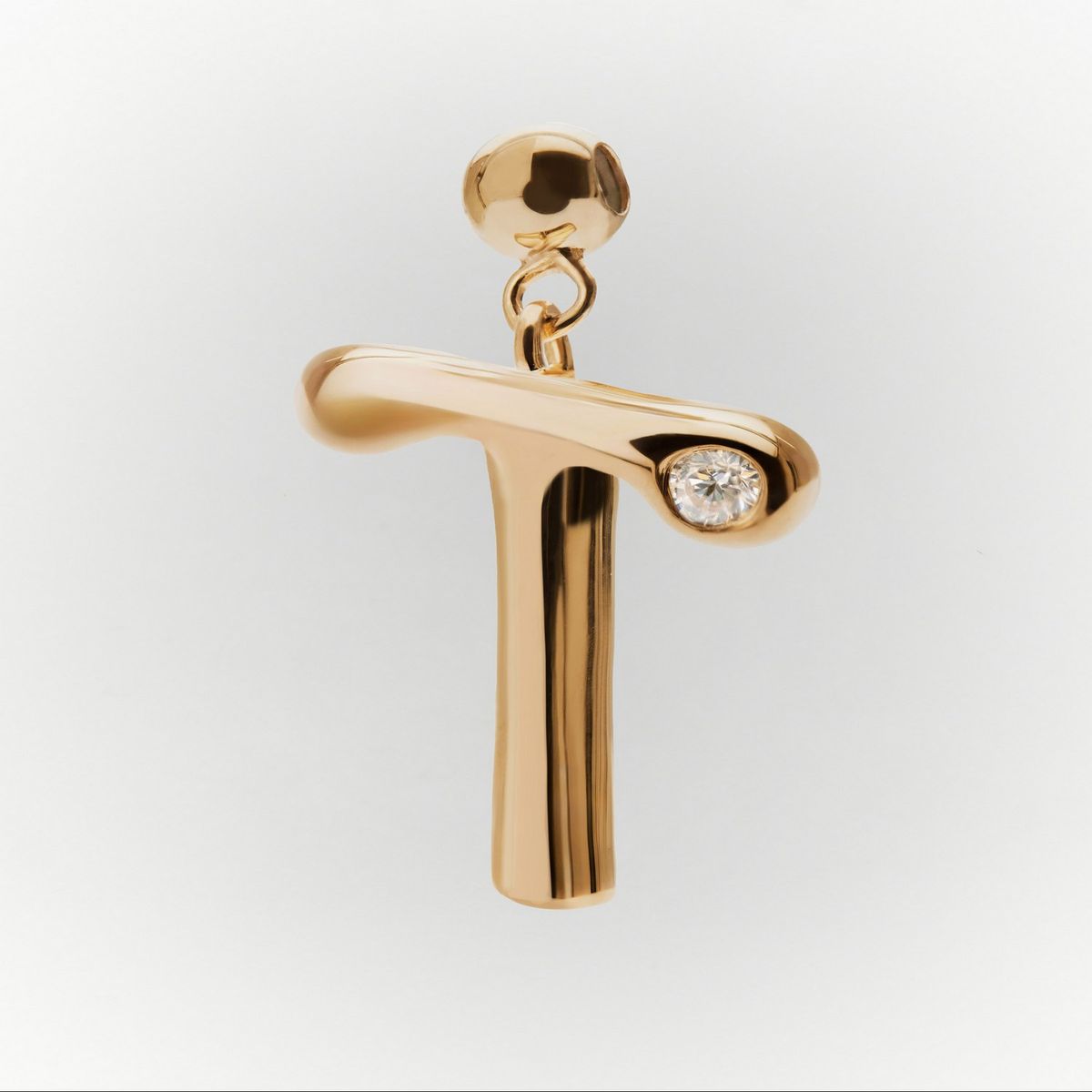PDPAOLA - Charm Inicial T con brillante PDPAOLA