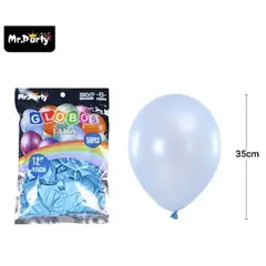 GENERICO - Globos de látex perlado celeste 35cm 50pcs