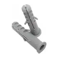 GENERICO - Tarugo De Plástico 6 Mm. Con Tope 100 Unidades