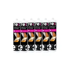 REX - Silicona Adhesivo De Montaje 300 Ml. 6 Unidades