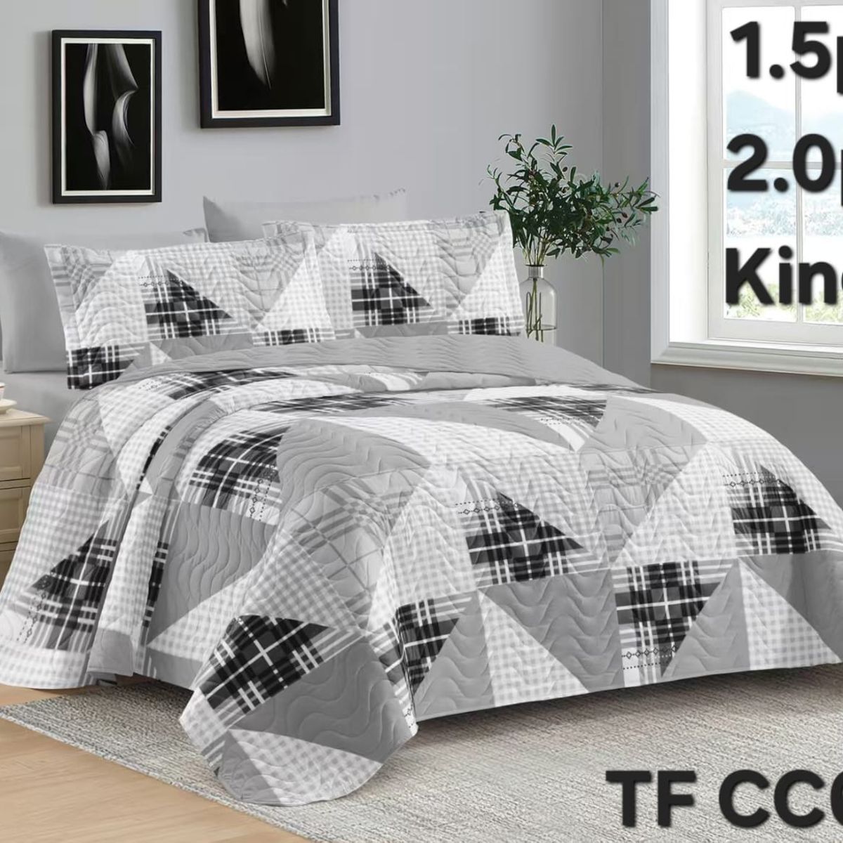 GENERICO - Cubrecama de verano quilt king