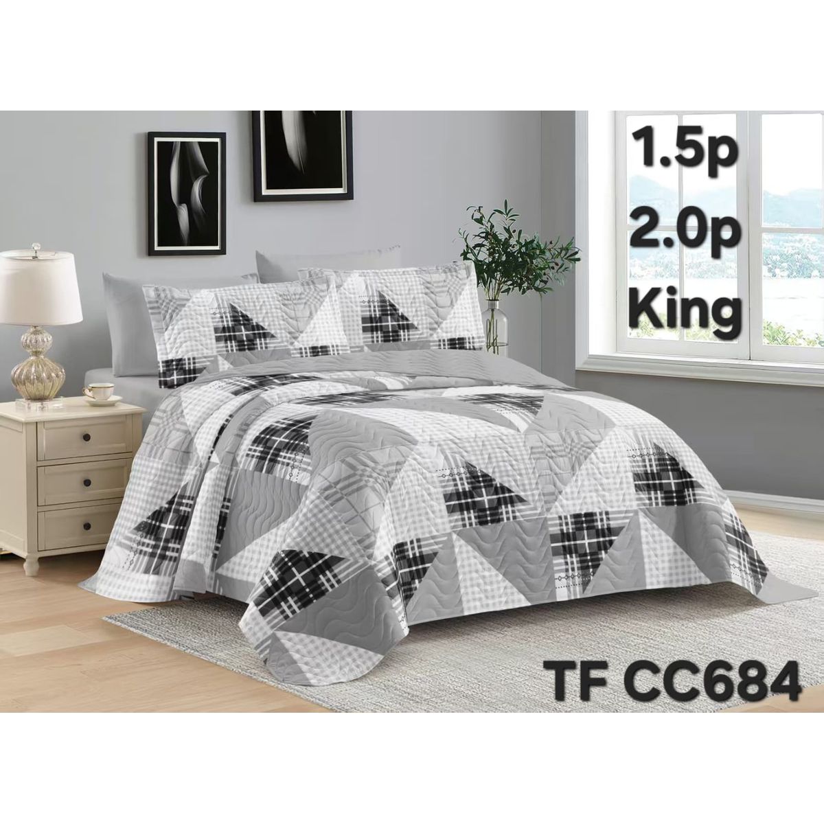 GENERICO - Cubrecama de verano quilt king