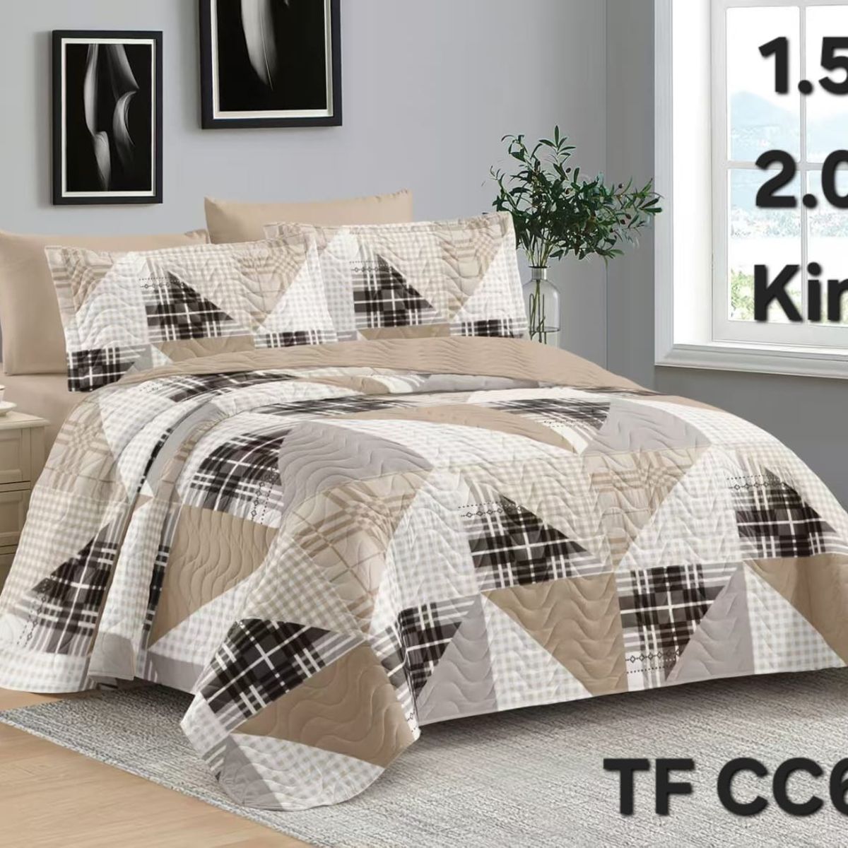 GENERICO - Cubrecama de verano quilt king