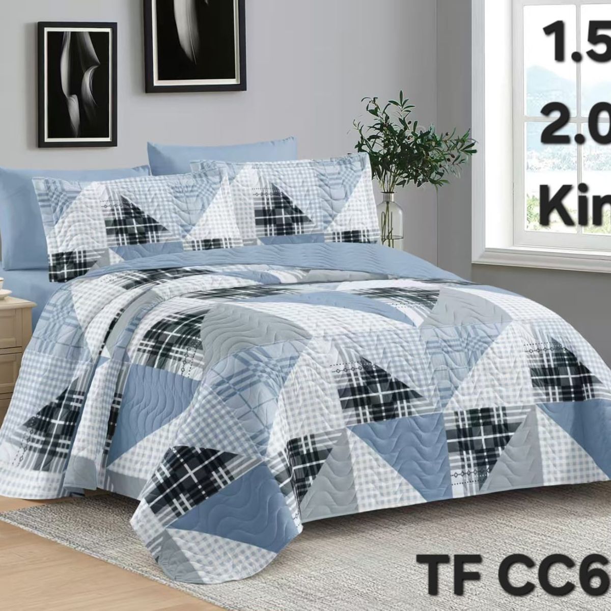 GENERICO - Cubrecama de verano quilt king