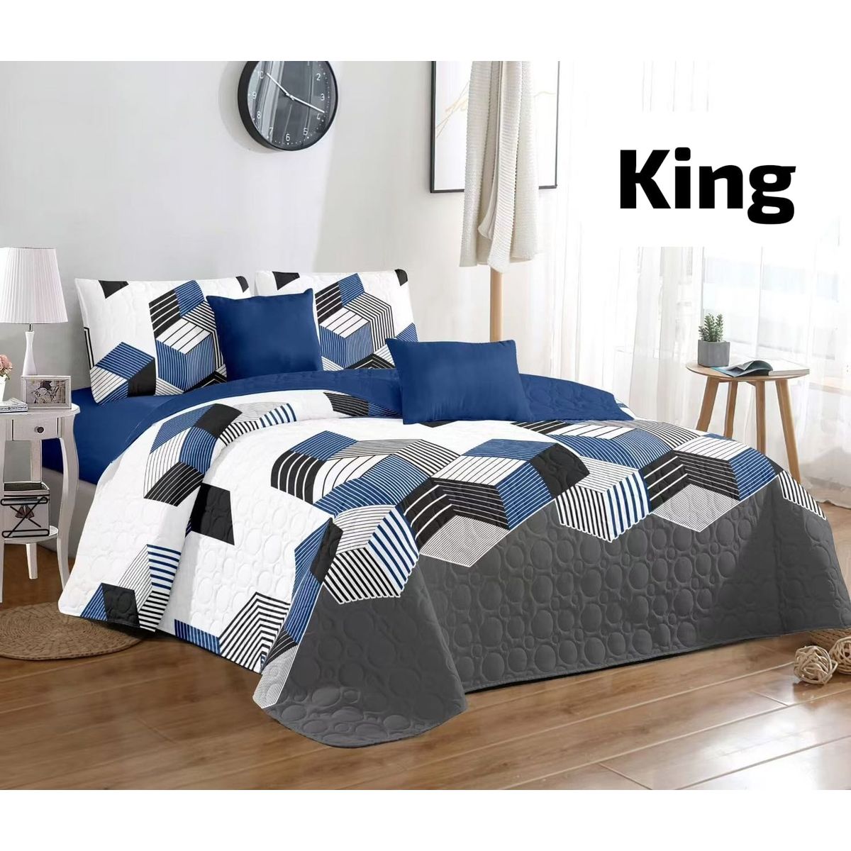 GENERICO - Cubrecama de verano quilt king